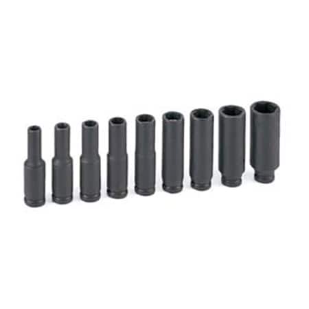 Light House Beauty Eagle 1/4 in. Drive 9 Pieces Deep Magnetic Impact Socket Set LI2571901